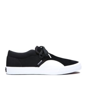 Tenis Bajos Supra CUBA Hombre Negras/Blancas (MX-71258)